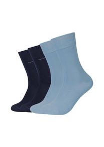 Socken Camano "ca-soft", Damen, Gr. 43-46, ashley blau, Baumwollmischung, unifarben, normal, Socken Socken, mit verst&auml;rktem Fersen- und Zehenbereich