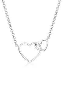 Kette mit Anh&auml;nger Elli "Halskette Herz Unendlichkeit Liebe 925 Silber" Gr. 55, silber, Halsketten, Damen, 55, ohne Stein, Silber 925 (Sterlingsilber), Kette mit Anh&auml;nger