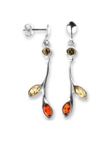 Paar Ohrstecker OSTSEE-SCHMUCK "OSTSEE-SCHMUCK Ohrh&auml;nger Wenke Ohrh&auml;nger Wenke", wei&szlig; (wei&szlig;, neutral), Ohrringe, Damen, 52 x 12mm, Silber 925 (Sterlingsilber), Paar Ohrstecker