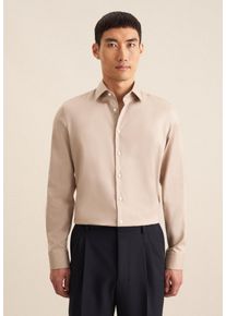 Businesshemd Seidensticker "Schwarze Rose", Damen, Gr. M (40), normale &Auml;rmell&auml;ngen, beige (sand), 100% Baumwolle, unifarben, skinny fit, 2-Knopf-Manschette, Hemden Businesshemd, X-Slim 1/1 Kentkragen Uni