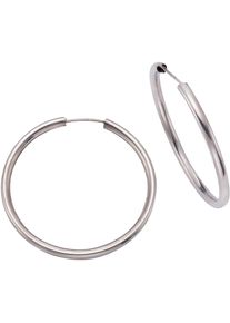 Paar Creolen Firetti "Schmuck Geschenk Silber 925 Basic 2 mm breit" Gr. 30, silber (silberfarben), Ohrringe, Damen, 30, Silber 925 (Sterlingsilber), Paar Creolen