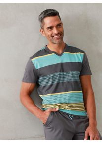 w&auml;schepur Shorty W&Auml;SCHEPUR, Herren, Gr. 44/46, grau (anthrazit, bedruckt), 100% Baumwolle, Homewear-Sets Shorty