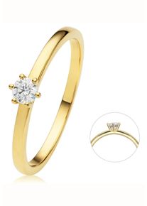 Diamantring ONE ELEMENT "0.15 ct Diamant Brillant Ring aus 585 Gelbgold" Gr. 60, gold, Fingerringe, Damen, 60,mit Brillant, Gelbgold 585, Diamantring