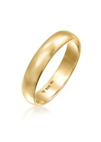 Silberring Elli "Ring Basic Bandring Trauring Verlobung 925 Silber" Gr. 58, gold, Fingerringe, Damen, 58, Silber 925 (Sterlingsilber), Silberring