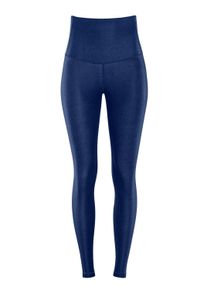 Leggings WINSHAPE "Functional Comfort HWL117C", Damen, Gr. M, Normalgr&ouml;&szlig;en, blau (rich blau), 85% Polyester, 15% Elasthan, Hosen Leggings, mit V-Shape Applikation und Core-Bund