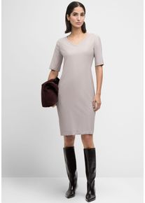 Etuikleid Cinque "CIICON", Damen, Gr. 42, N-Gr, beige, Web, Obermaterial: 53% Polyamid, 43% Schurwolle, 4% Elasthan, klassisch knielang, V-Ausschnitt, 2-Naht-&Auml;rmel,eingesetzt,&Auml;rmel ohne &Auml;rmelschlitz gerader Abschluss, Kleider Etuikleid, Mit Markenlabel
