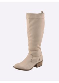 Stiefel Andrea Conti, Damen, Gr. 40, grau (taupe), Textil, Schuhe Stiefel