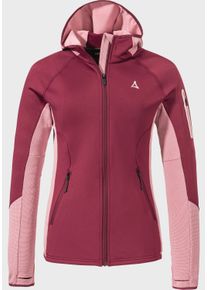 Sch&ouml;ffel Fleecejacke SCH&Ouml;FFEL "Fleece Hoody Lodron L", Damen, Gr. 42, pink (3825, pink), Oberstoff : 94% Polyester 6% Elasthan Oberstoff Seitenteile: 94% Polyester 6% Elasthan, regular fit, hoch geschlossener Ausschnitt, Jacken Fleecejacke