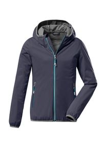 Funktionsjacke Killtec "KOS 164 GRLS JCKT", Kinder, Gr. 152, blau (nachtblau), Oberstoff: 100% Polyester, Jacken Funktionsjacke, Ultraleichte, wasserabweisende M&auml;dchenjacke, packbar, reflektierend