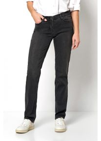 Straight-Jeans Toni "Perfect Shape Straight", Damen, Gr. 46, N-Gr, schwarz (anthracit used), Denim/Jeans, Obermaterial: 44% Lyocell, 30% Baumwolle, 23% Polyester, 3% Elasthan, straight fit, Jeans Straight-Jeans