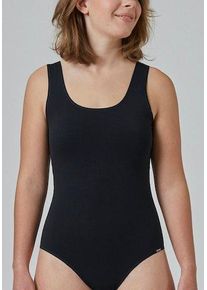 Body Skiny "Body Collection", Damen, Gr. 36, N-Gr, schwarz, Obermaterial: 95% Baumwolle, 5% Elasthan, unifarben, Basic, figurbetont, tiefer Rundhals, Bodys Body, bequem, weich, schlicht, ohne &Auml;rmel, Baumwollmix