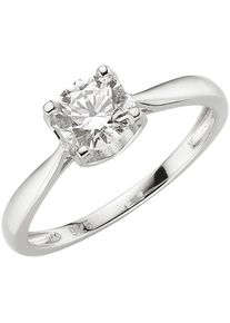 Fingerring "Schmuck Geschenk Silber 925 Silberring Solit&auml;r-Optik" Gr. 56, silber (silberfarben, kristallwei&szlig;), ANISTON JEWELRY & WATCHES, Fingerringe, Damen, 56, Silber 925 (Sterlingsilber), 2,2mm, Fingerring, Exklusiv bei uns - mit Zirkonia (synth.) oder Glasstein