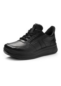 Sneaker Ara "SAPPORO", Damen, Gr. 6 (39), schwarz, Glattleder, unifarben, Schuhe Sneaker, Plateausneaker, Schn&uuml;rschuh in Komfortweite H (= sehr weit)