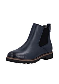 Chelseaboots Remonte, Damen, Gr. 40, blau (dunkelblau), Elastischer Einsatz, Leder, unifarben, Schuhe Chelseaboots, Winterstiefelette, Klassik-Boots mit wasserabweisender TEX-Membran