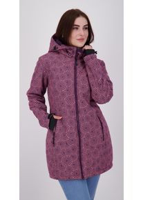 Softshellmantel DEPROC Active "KEELE PEAK II WOMEN", Damen, Gr. 44L, rot (wine), 96% Polyester; 4% Elasthan, Windstopperb&uuml;ndchen mit Daumenl&ouml;chern,mit Schneefang,mit verstellbarem Klettverschluss, M&auml;ntel Softshellmantel, auch in Gro&szlig;en Gr&ouml;&szlig;en erh&auml;ltlich