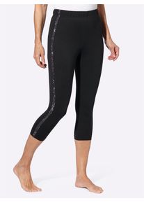 Leggings, Damen, Gr. 52, Normalgr&ouml;&szlig;en, schwarz, 95% Polyester, 5% Elasthan, unifarben, Hosen Leggings