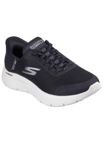 Slip-On Sneaker Skechers "GO WALK FLEX-GRAND ENTRY", Damen, Gr. 43, schwarz-wei&szlig; (schwarz, wei&szlig;), Textil, Schuhe Slip-On Sneaker, Slipper mit Slip-ins zum Schlupfen