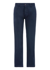 Chinohose BOSS Orange "Pleated", Herren, Gr. 38, L&auml;nge 32, blau (dunkelblau404), Web, Obermaterial: 97% Baumwolle, 3% Elasthan, unifarben, gerade lang, Hosen Chinohose, mit Markenlogo