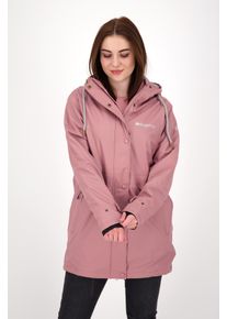 Regenjacke DEPROC Active "Friesennerz NEW ELLESMERE", Damen, Gr. 36 (S), lila, 100% Polyester, figurumspielend, gerader Abschluss mit Druckknopf, Jacken Regenjacke, auch in Gro&szlig;en Gr&ouml;&szlig;en erh&auml;ltlich