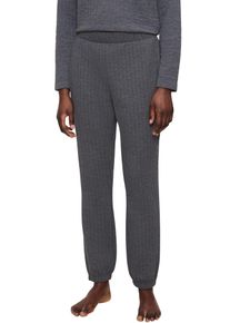 Loungehose Triumph "Cozy Comfort Trouser Quilted 01", Damen, Gr. 38, N-Gr, grau (dunkelgrau melange), Steppware, Obermaterial: 97% Polyester, 3% Elasthan, lang, Hosen Loungehose, weich und gem&uuml;tlich, Ges&auml;&szlig;tasche