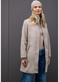 Wintermantel Street One, Damen, Gr. 40, sandy mocca meliert, Web, Obermaterial: 100% Polyester. Futter: 100% Polyester, unifarben, gerade ca. Mitte Oberschenkel, Rundhals, M&auml;ntel Wintermantel, Stehkragen in Strickqualit&auml;t, in Woll-Optik