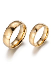 Partnerring Firetti "Schmuck Geschenk "LIEBE" Earth" Gr. 66, gold (gelbgoldfarben), Fingerringe, Damen, 66, ohne Zirkonia, Edelstahl, 7mm, Partnerring, mit oder ohne Zirkonia (synth.)