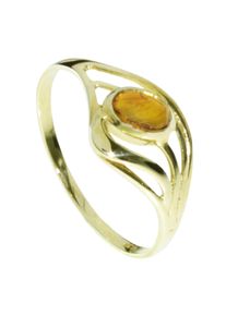 Fingerring OSTSEE-SCHMUCK "- Hella - Gold 333/000 - Bernstein" Gr. 58, gold (gold 333, goldfarben, gelb), Fingerringe, Damen, 58, Fingerring