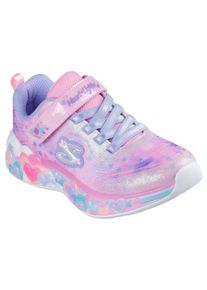Sneaker Skechers "ETERNAL HEART LIGHTS", M&auml;dchen, Gr. 36, bunt (hellrosa, multi), Synthetik, Textil, Glitzer, kontrastfarbene Details, Schuhe Sneaker, Blink,-Klettschuh mit Herz-Applikation, Gr&ouml;&szlig;enschablone zum Download