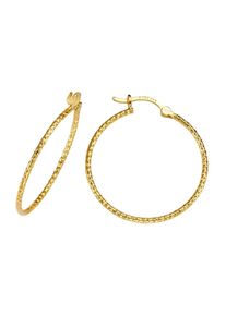 Paar Creolen Firetti "Schmuck Geschenk Silber 925 diamantiert" Gr. 30, gold (gelbgoldfarben), Ohrringe, Damen, 30, Silber 925 (Sterlingsilber), Paar Creolen