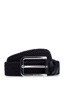 Flechtg&uuml;rtel BOSS "Clorio", Herren, Gr. 105, blau (navy), Kunstfaser, unifarben, G&uuml;rtel Flechtg&uuml;rtel, mit BOSS Logo-Schriftzug auf der Schlie&szlig;e und Leder-Schlaufe