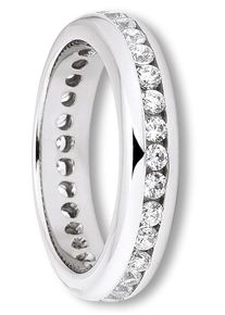 Silberring ONE ELEMENT "Zirkonia Ring aus 925 Silber" Gr. 50, silber, Fingerringe, Damen, 50,mit Zirkonia, Silber 925 (Sterlingsilber), Silberring