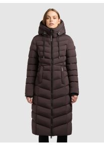 Steppmantel Khujo "INGRAM5", Damen, Gr. L (40), moody plum, Steppware, Obermaterial: 100% Polyester. Futter: 100% Nylon. Wattierung: 100% Polyester, unifarben, wadenlang, elastischer Bund, M&auml;ntel Steppmantel