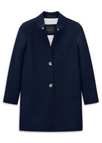 Wollmantel Bugatti "Regular Fit", Damen, Gr. 48, 390, marine, 100% Wolle, unifarben, regular fit, M&auml;ntel Wollmantel, aus reiner italienischer Wolle