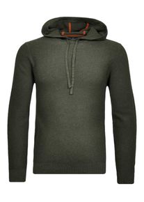 Rundhalspullover Ragman, Herren, Gr. 52, gr&uuml;n (khaki, 308), Feinstrick, 100% Baumwolle, ohne Ausschnitt, Pullover Rundhalspullover