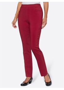 Schlupfhose Classic Basics, Damen, Gr. 46, Normalgr&ouml;&szlig;en, rot (kirsche), 77% Viskose, 20% Polyamid, 3% Elasthan, unifarben, lang, Hosen Schlupfhose