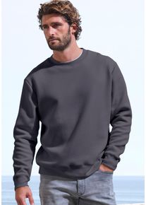 Sweatshirt John Devin, Herren, Gr. XL (56/58), grau (anthrazit), Sweatware, Obermaterial: 52% Baumwolle, 47% Polyester, 1% Elasthan, unifarben, regular fit, Rundhals, angesetztes B&uuml;ndchen, Sweatshirts Sweatshirt, Langarm, Pullover mit Struktur, Rundhals, Baumwollmischung, Topseller