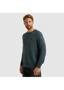 PME-Legend Rundhalspullover PME LEGEND, Herren, Gr. M, stargazer, Strick, Obermaterial: 100% Baumwolle, unifarben, regular fit normal, Rundhals, Rippb&uuml;ndchen, Pullover Rundhalspullover, mit Logo Stickerei