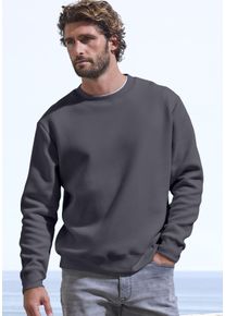 Sweatshirt John Devin, Herren, Gr. XXL (60/62), grau (anthrazit), Sweatware, Obermaterial: 52% Baumwolle, 47% Polyester, 1% Elasthan, unifarben, regular fit, Rundhals, angesetztes B&uuml;ndchen, Sweatshirts Sweatshirt, Langarm, Pullover mit Struktur, Rundhals, Baumwollmischung, Topseller