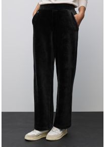 Cordhose Street One, Damen, Gr. 46, L&auml;nge 30, schwarz, Cord, Obermaterial: 60% Baumwolle, 38% Polyester, 2% Elasthan. Futter: 100% Polyester, lang, Hosen Cordhose, mit Stretch und seitliche Taschen