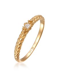 Diamantring Elli DIAMONDS "Ring Elli DIAMONDS Ring Diamant Wei&szlig; Brillantschliff (0.006 ct) 585 Gelbgold" Gr. 58, gold, Fingerringe, Damen, 58, Gelbgold 585, Diamantring