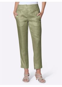 Leinenhose Heine, Damen, Gr. 46, Normalgr&ouml;&szlig;en, oliv, 100% Leinen, unifarben, lang, Hosen Leinenhose