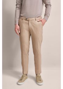 Stoffhose Bugatti, Herren, Gr. 35, L&auml;nge 30, beige, 69% Polyester, 29% Viskose, 2% Elasthan, unifarben, gerade, unten schmal, Hosen Stoffhose, mit moderner Form