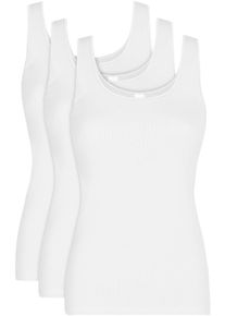 Achselhemd Nina von C. "Daily", Damen, Gr. 44, N-Gr, wei&szlig;, Obermaterial: 100% Baumwolle, unifarben, k&ouml;rpernah, Rundhals, Unterhemden Achselhemd, basic, weich, bequem, eng, Rundhalsausschnitt, breite Tr&auml;ger, Topseller