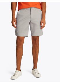 Chinoshorts Tommy Hilfiger "BROOKLYN SHORT 1985", Herren, Gr. 38, N-Gr, grau (october grau), Stoff, Obermaterial: 97% Baumwolle, 3% Elasthan, Basic, normal kniefrei, Hosen Chinoshorts, in klassischem Design