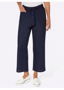 Culotte CLASSIC, Damen, Gr. 46, Normalgr&ouml;&szlig;en, blau (marine), 100% Viskose, unifarben, 7/8-L&auml;nge, Hosen Culotte