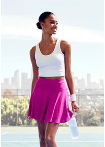Skort Vivance ACTIVE, Damen, Gr. S (36/38), pink (fuchsia), Single Jersey, Obermaterial: 95% Viskose, 5% Elasthan, unifarben, Basic, l&auml;ssig geschnitten ca. Mitte Oberschenkel, R&ouml;cke Skort, Tellerrock mit integrierter Shorts f&uuml;r Fitness, Sport und Freizeit