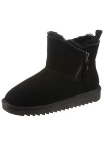 Winterboots Ara "ALASKA Short Zip", Damen, Gr. 41, schwarz (schwarz short zip), Lammfell, Veloursleder, unifarben, Schuhe Winterboots, Stiefel aus echtem Lammfell mit Rei&szlig;verschluss, G-Weite (weit)