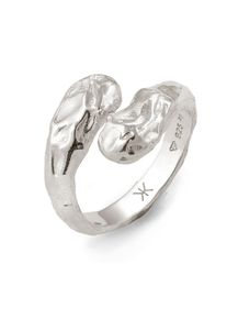 Silberring Kuzzoi "Ring Wickelring Strukturiert 925 Sterling Silber" Gr. 60, silber, Fingerringe, Herren, 60, Silber 925 (Sterlingsilber), Silberring