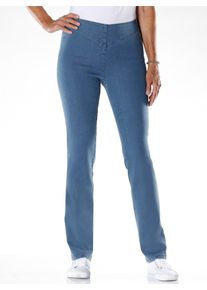 Bequeme Jeans Classic Basics, Damen, Gr. 46, Normalgr&ouml;&szlig;en, blau, bleached, 81% Baumwolle, 17% Polyester, 2% Elasthan, unifarben, lang, Jeans Bequeme Jeans