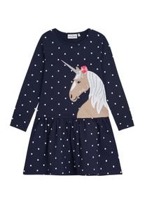 Sweatkleid DANAMADE "DANAMADE Dresses DFERAY", M&auml;dchen, Gr. 92, EURO, navy, 95% Baumwolle, 5% Elasthan, Kleider Sweatkleid